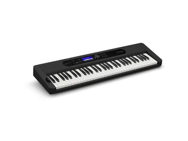 Casio CT-S400, Digital synthesizer, Kor, Flanger/Digital signalbehandling (DSP), Efterklang, 5 W, Sort, LCD, Vekselstrøm, Batteri