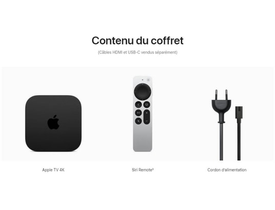 APPLE - Passerelle Multimédia HD Apple TV 4K Wi-Fi + Ethernet 128GB