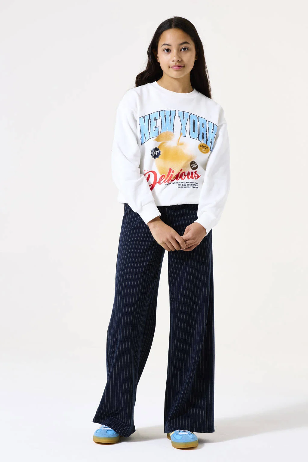 Garcia straight pantalon donkerblauw