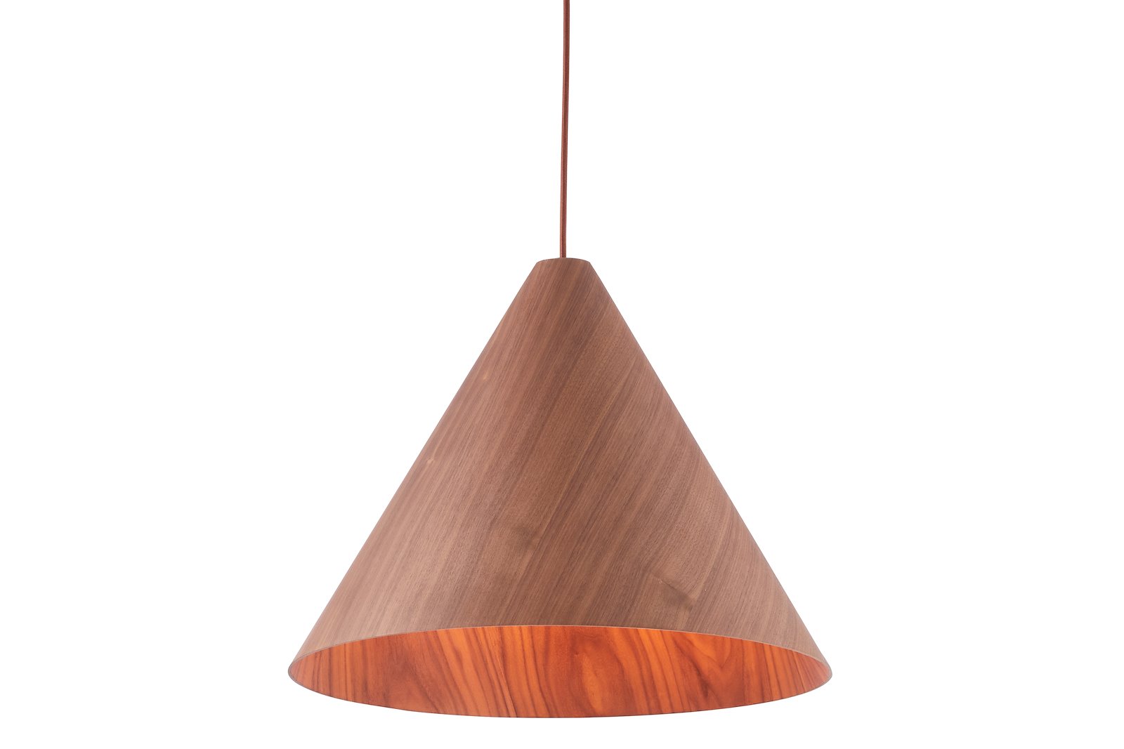 Baldwin taklampe Mørk valnøtt Ø45cm med tekstil ledning E27 max 28W