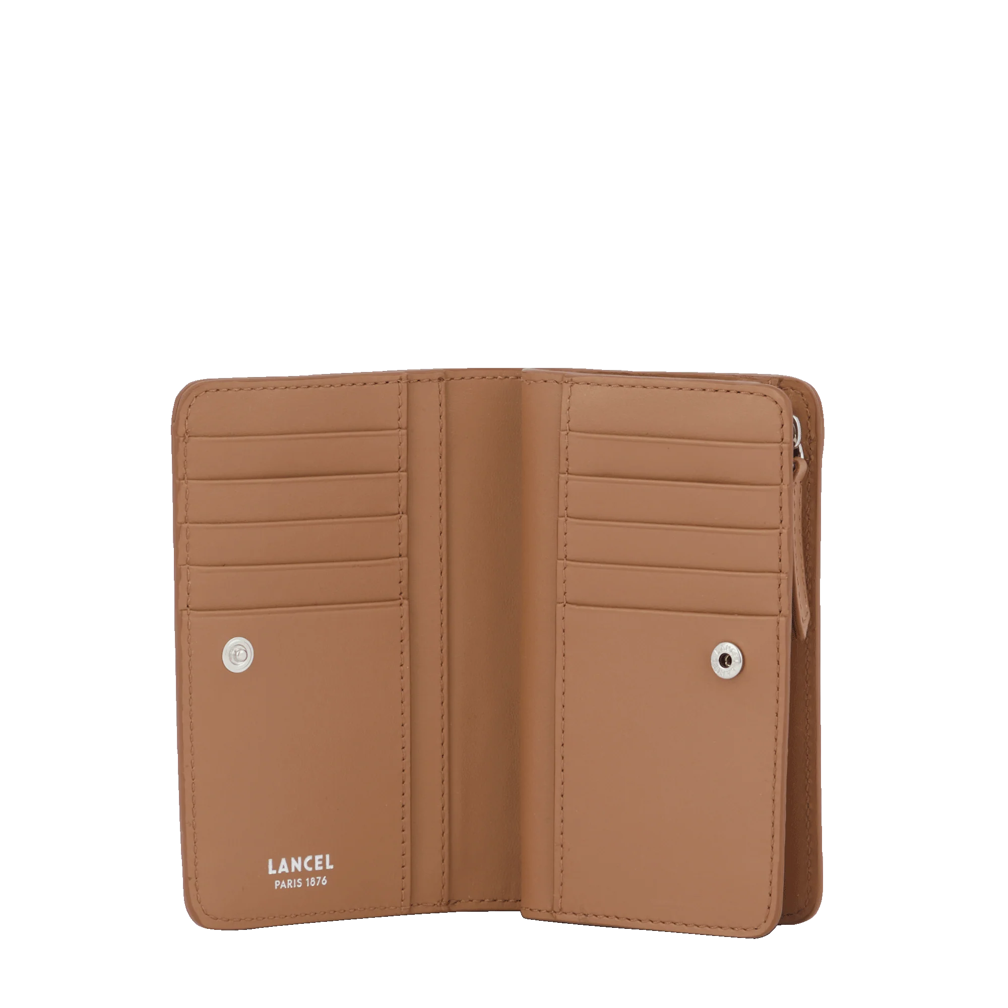 Portefeuille rectangulaire compact zippé Rodéo de Lancel-Granit