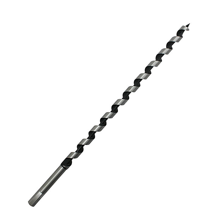 Foret bois Ø.8 x L.400 mm Erbauer DRL48366 en acier à teneur moyenne en carbone emmanchement Hex