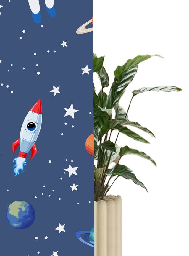 GOODproduct Rollo »ASTRONAUT« verdunkelnd Blendschutz | Sichtschutz | Verdunkelung ohne Bohren freihängend Fixmass, Klemmfix, Astronaut, Kinderrollo -NEUHEIT!