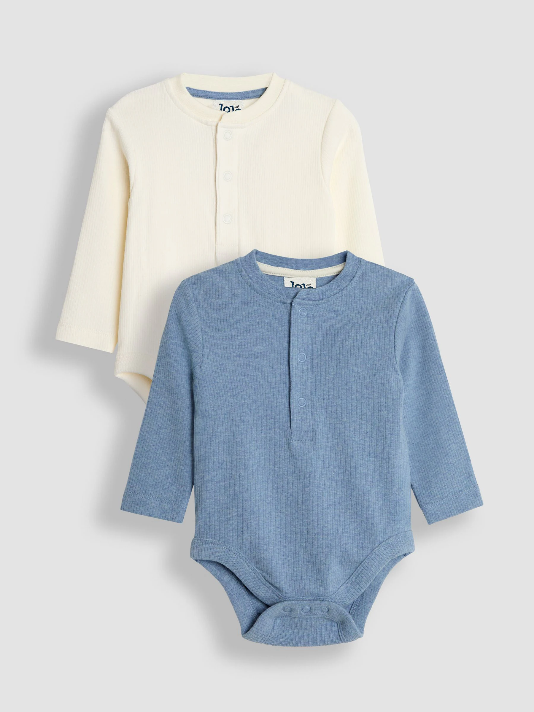 JoJo Maman Bébé Ribbed Bodies 2 Pack