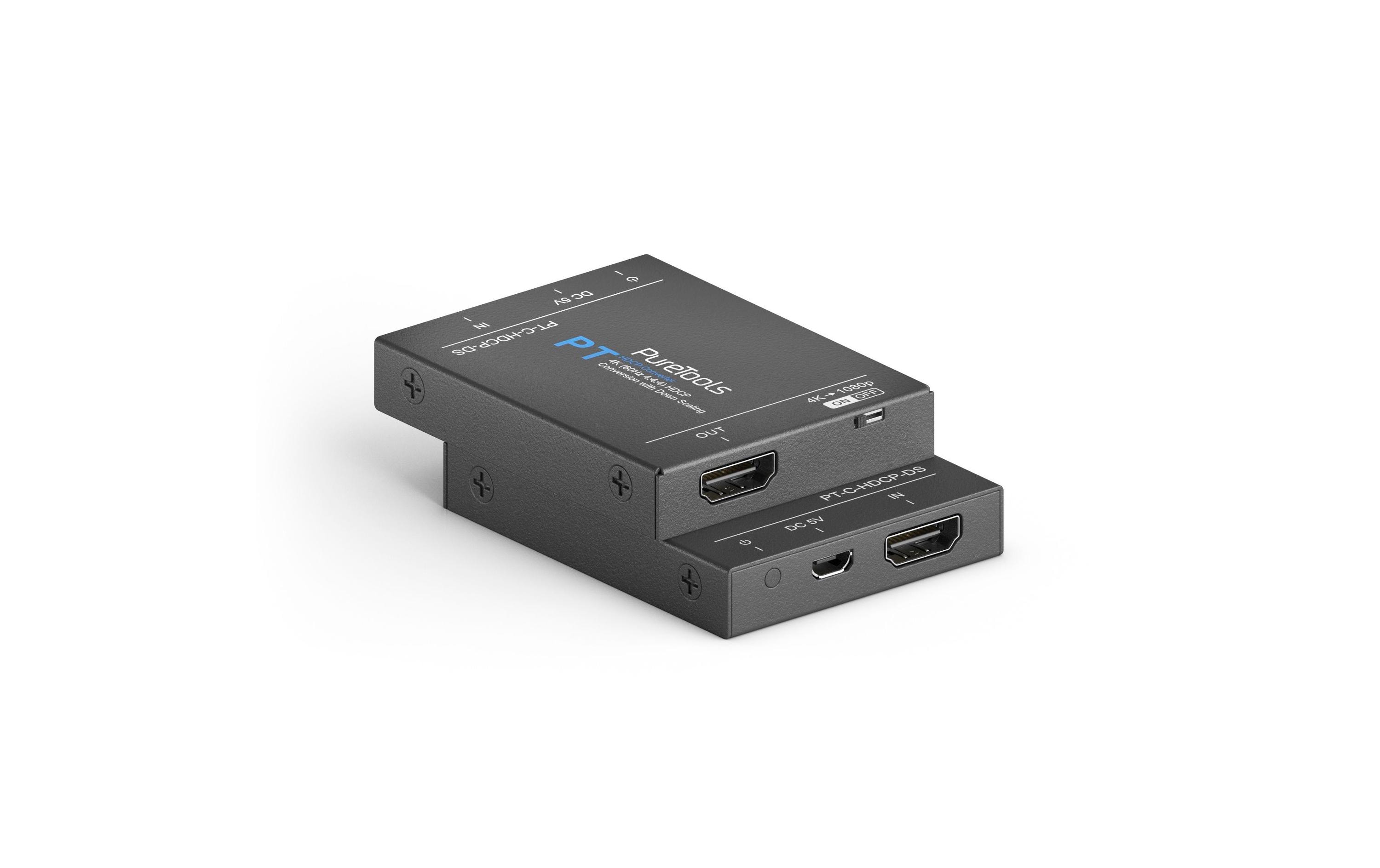 Signalverstärker PT-C-HDCP-DS4K 18Gbps Aktiver HDMI Signalverstärker, HDCP Konverter mit Scaler