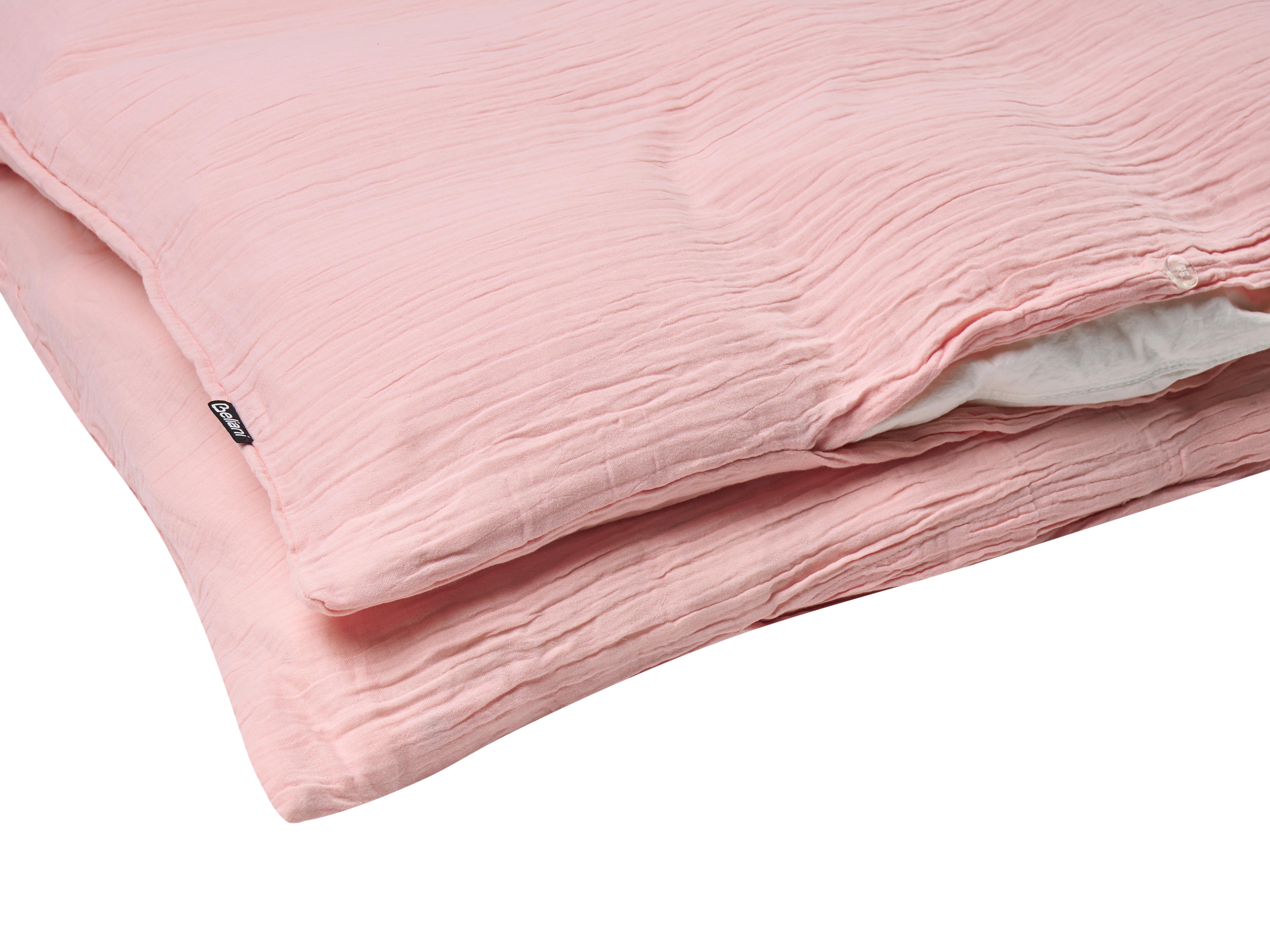 Dekbedovertrekset SUMNER Mousseline 220 x 240 cm Pastelroze