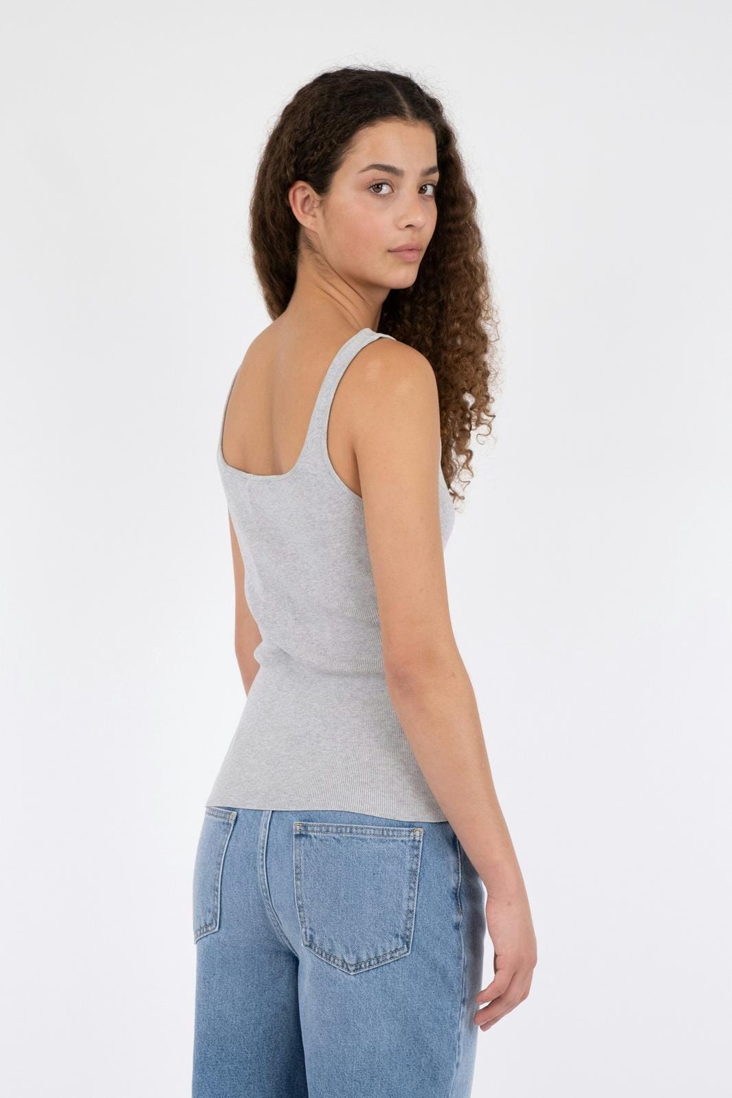 Neo Noir Hanora Knit Top light grey melange