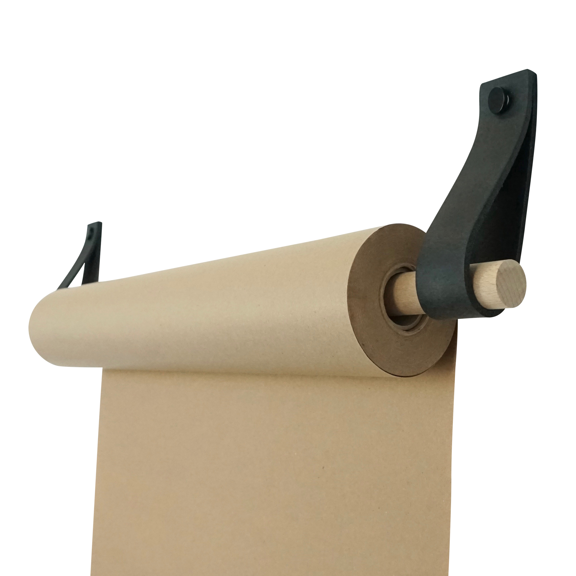Bruine tekenrol aan 2 leren lussen Tekenrol - Vintage black