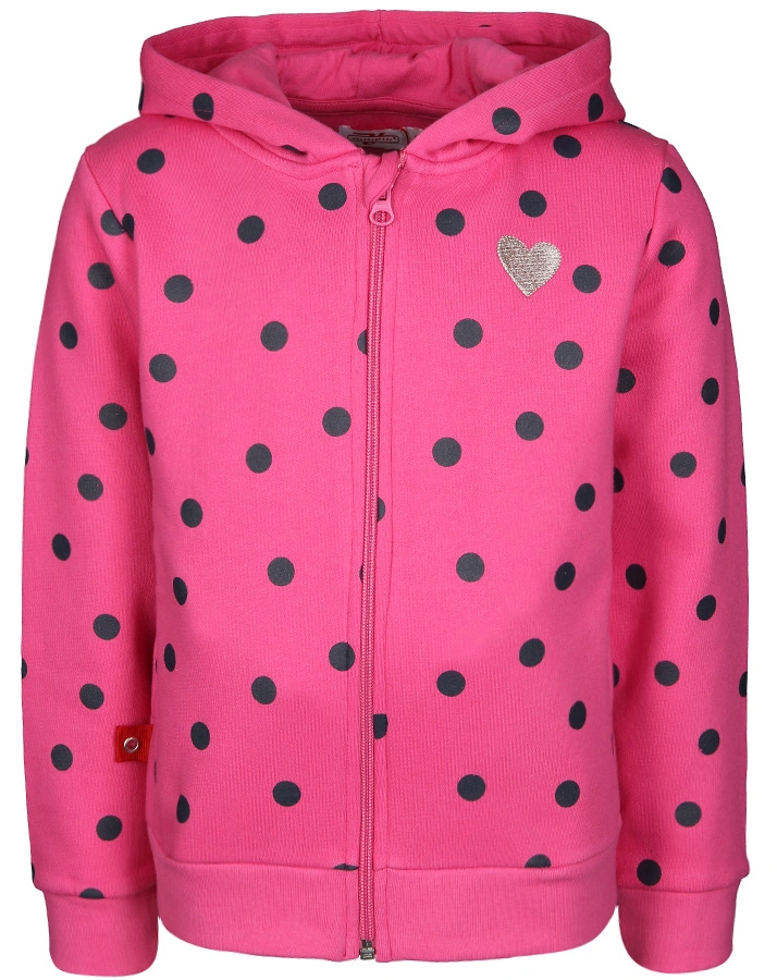 Kapuzen-Sweatjacke PUNKTE in pink