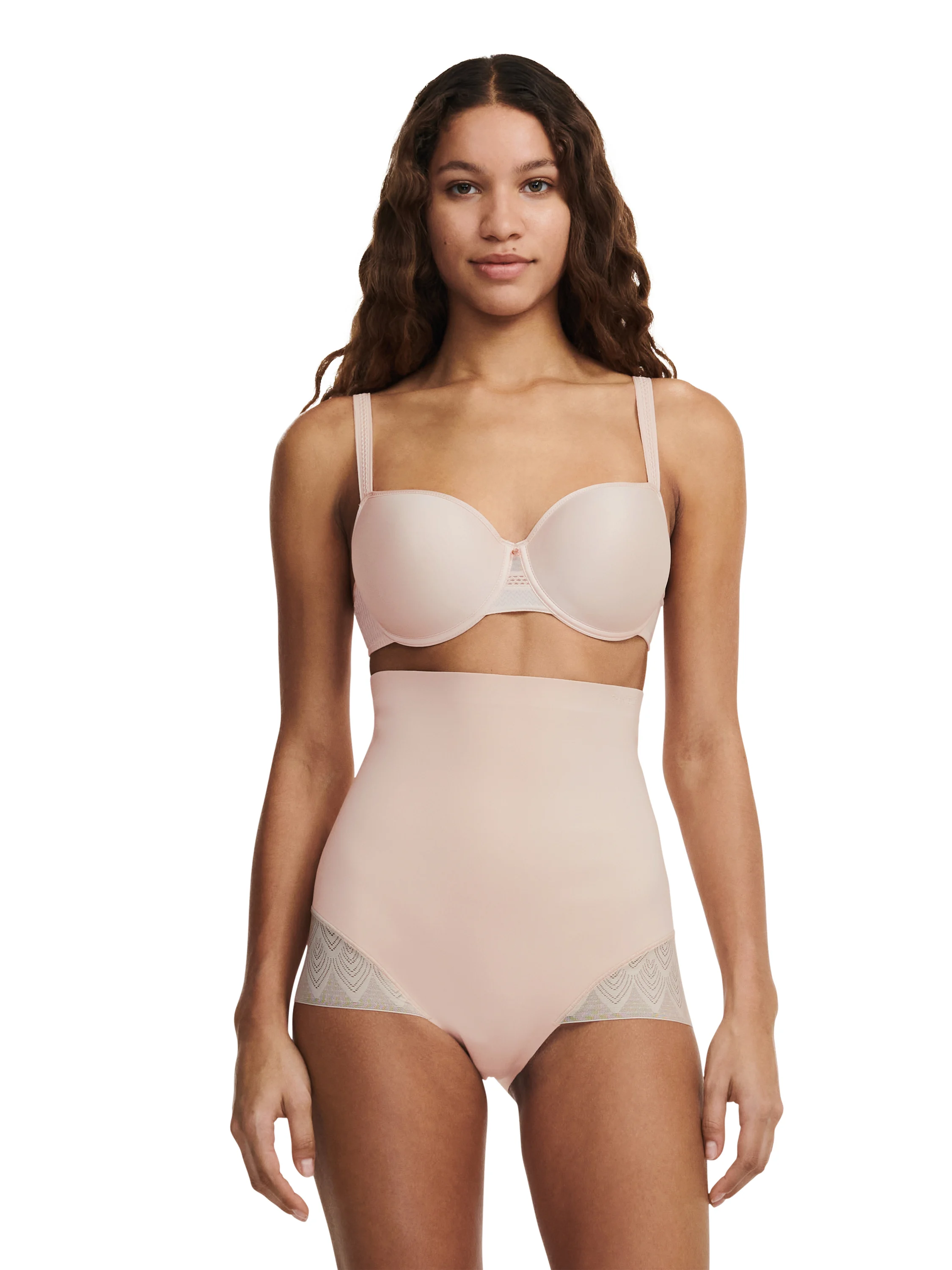 SEXY SHAPE - Culotte taille très haute en dentelle | Beige