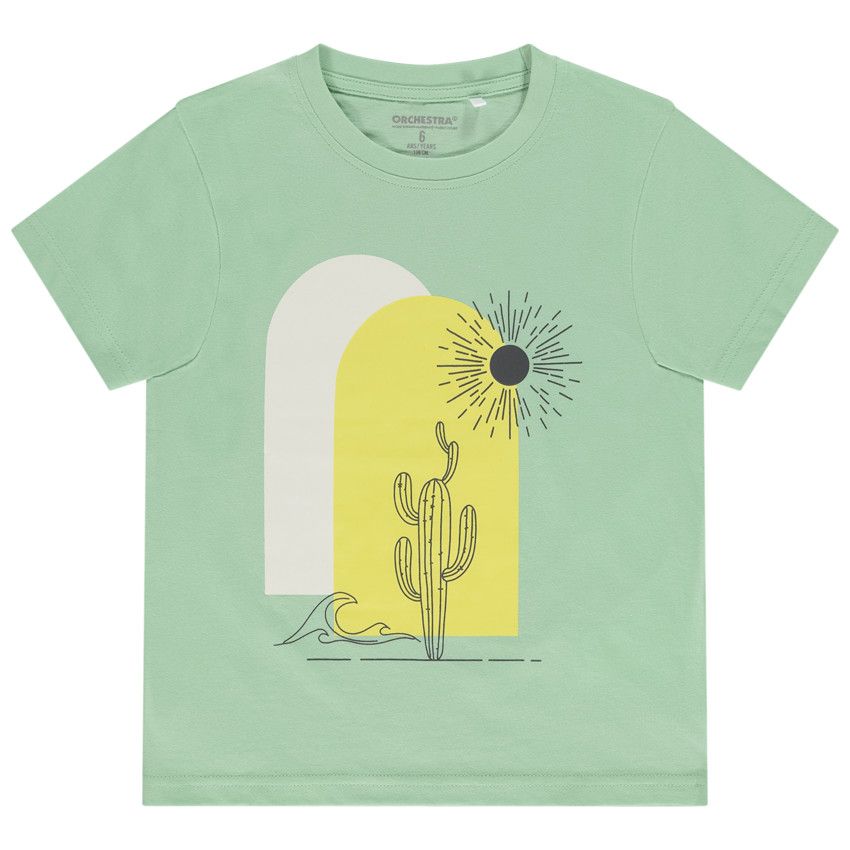 T-shirt manches courtes print fantaisie pour garçon - Vert