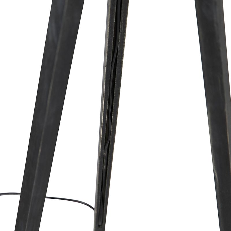 Landelijke vloerlamp tripod zwart - Tripod Classic