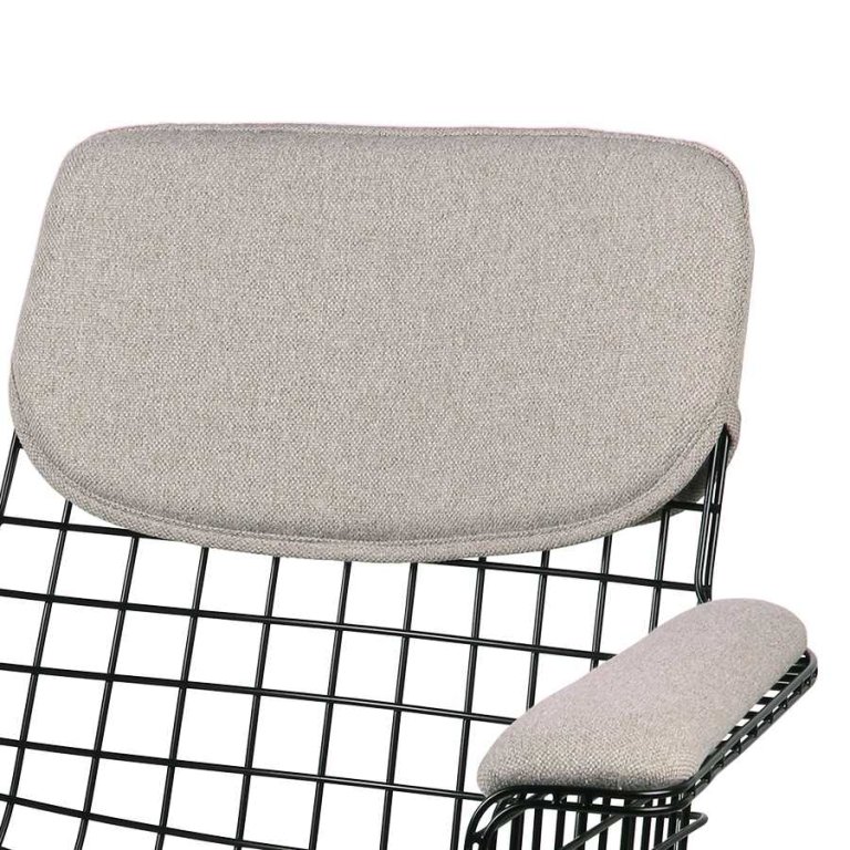 HKliving Wire armchair stoel comfort kit cream