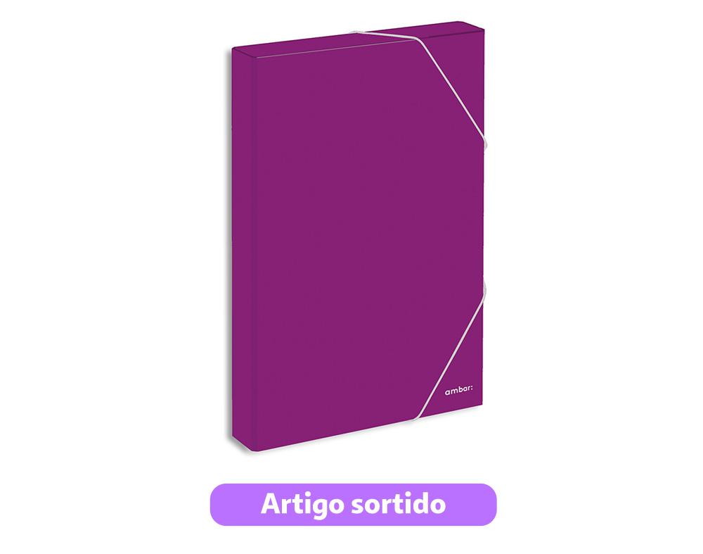 CAIXA DE PROJECTOS A4 SCHOOL AMBAR 20MM CORES SORTIDAS