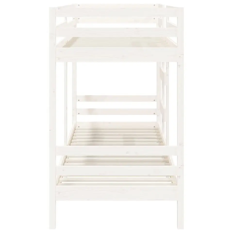 vidaXL - Stapelbed - Wit - Massief grenenhout - 75x190 cm