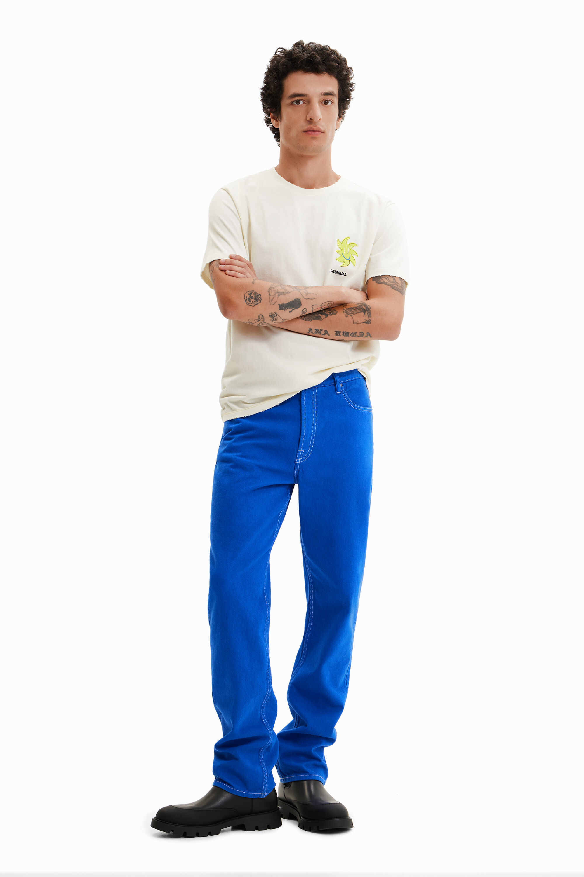 Calça jeans reta