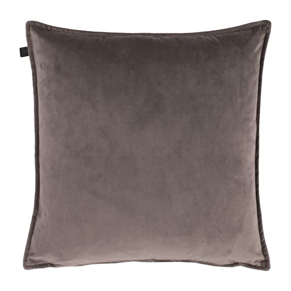 Overseas Middlestitch Kussen - 60 x 60 cm– Velours – Beige