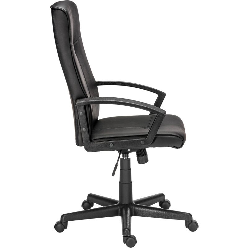 Fauteuil de bureau YOKO simili cuir - avec accoudoirs  Mécanisme Basculant centré - Pieds noir