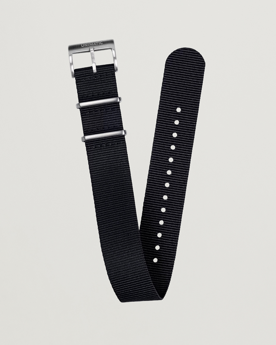 UNIMATIC Nylon Nato Steel 22mm Strap Black