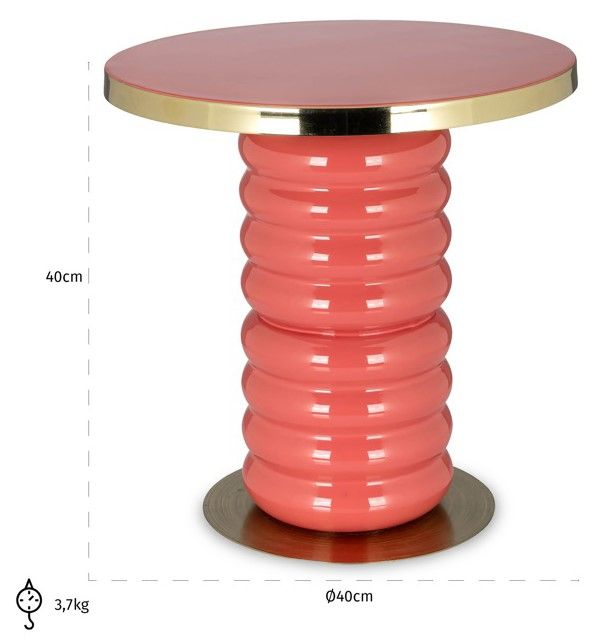 Bijzettafel 212487 Shirin ⌀40  x H40 cm