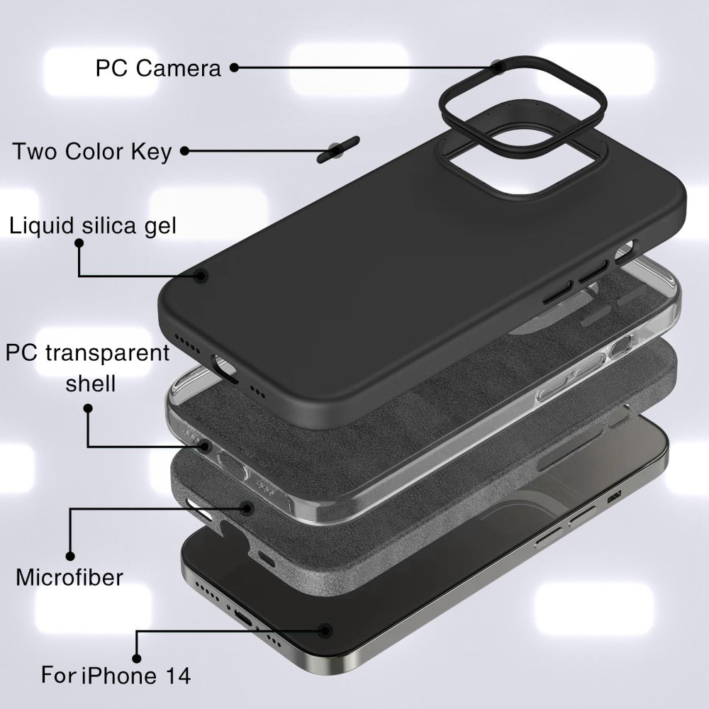 iPhone 14 Pro Soft Touch Hardcase Schutzhülle - Schwarz