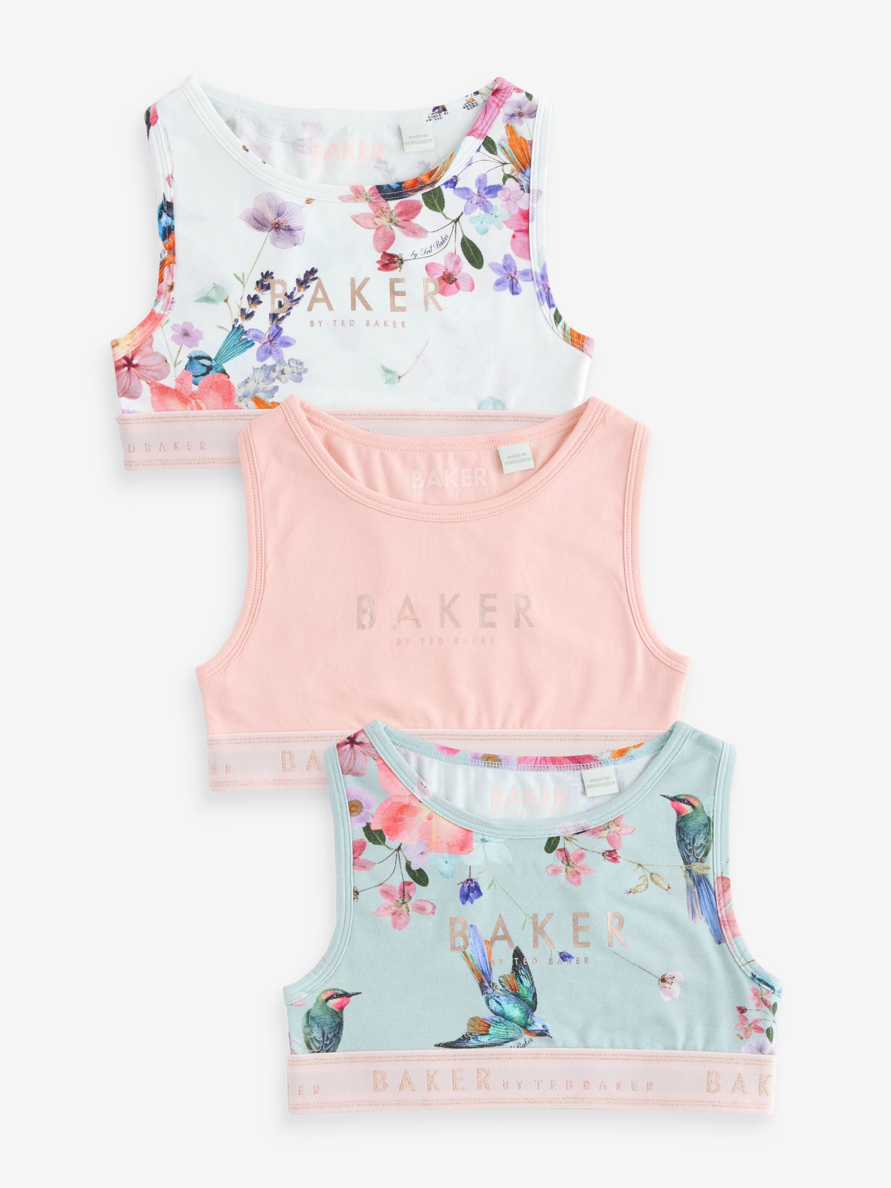 Multi - Baker by Ted Baker set van 3 crop tops