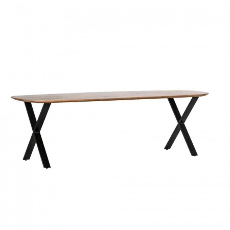 Eettafel Deens Ovaal 200cm - Bruin - Mangohout - Tafel Gordon