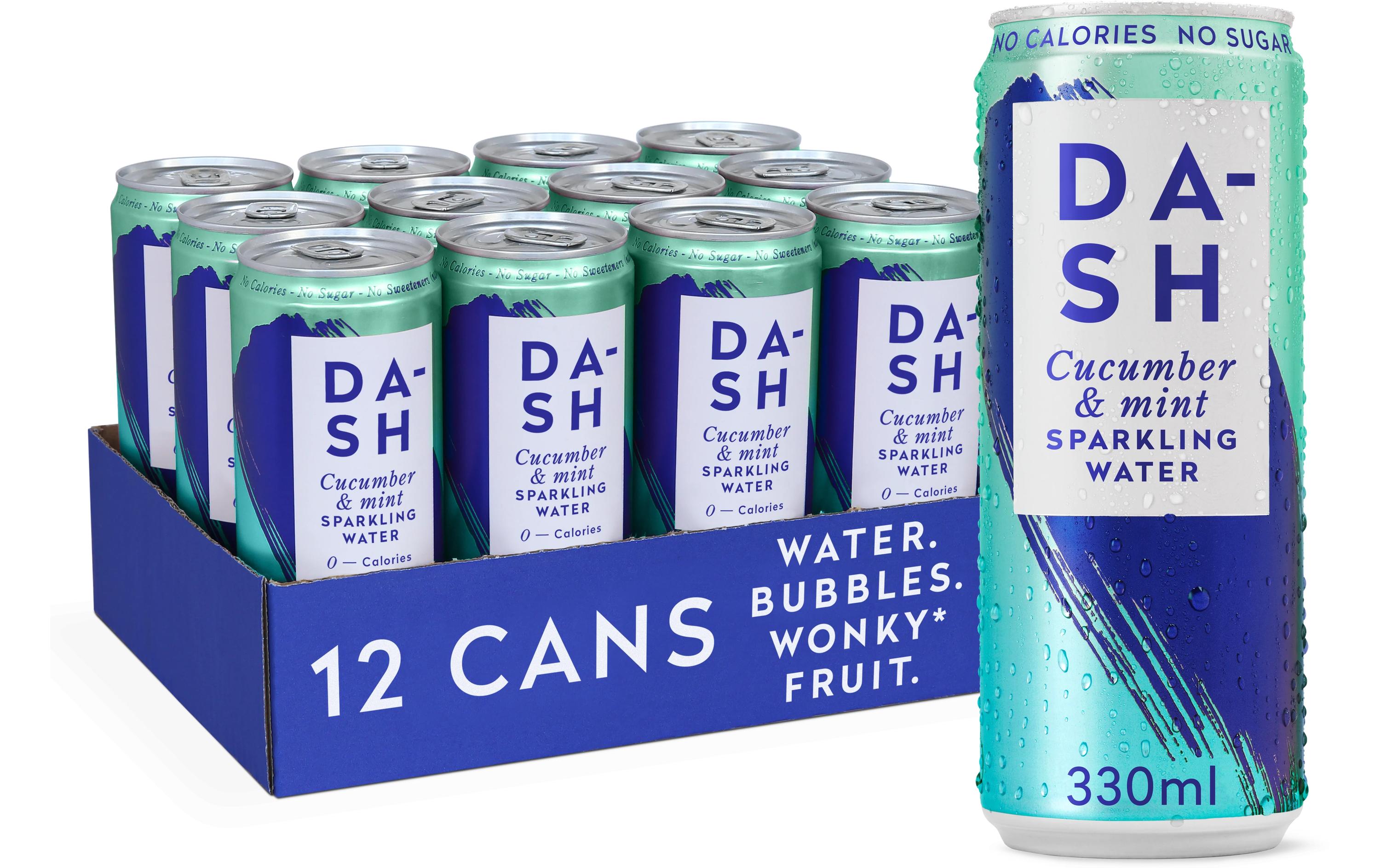 Soft-Drinks Sparkling Cucumber und Minze 12 x 0.33 lKohlensäurehaltiges Erfrischungsgetränk mit Gurkengeschmack