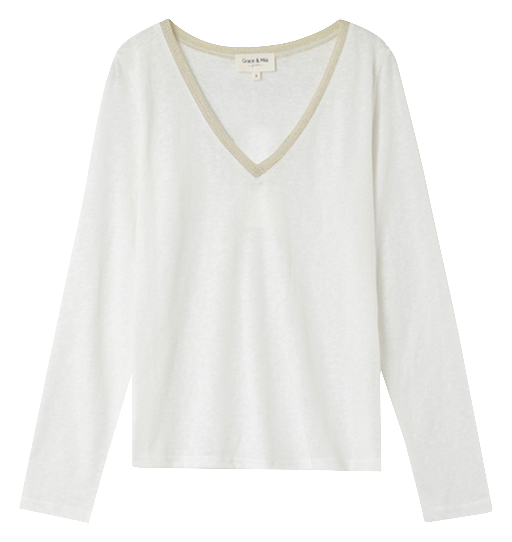 NISI - Tee-shirt droit en coton mélangé | Beige