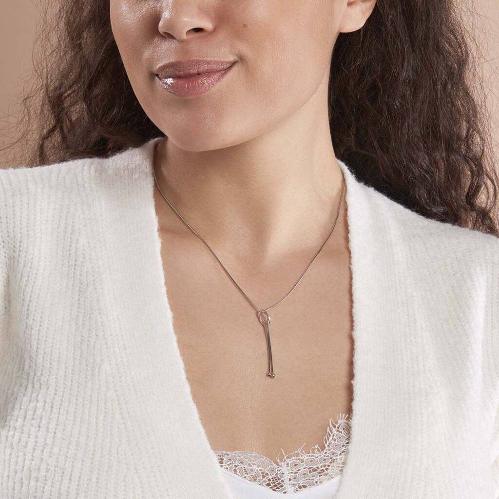 Collier Mariana Argent Blanc