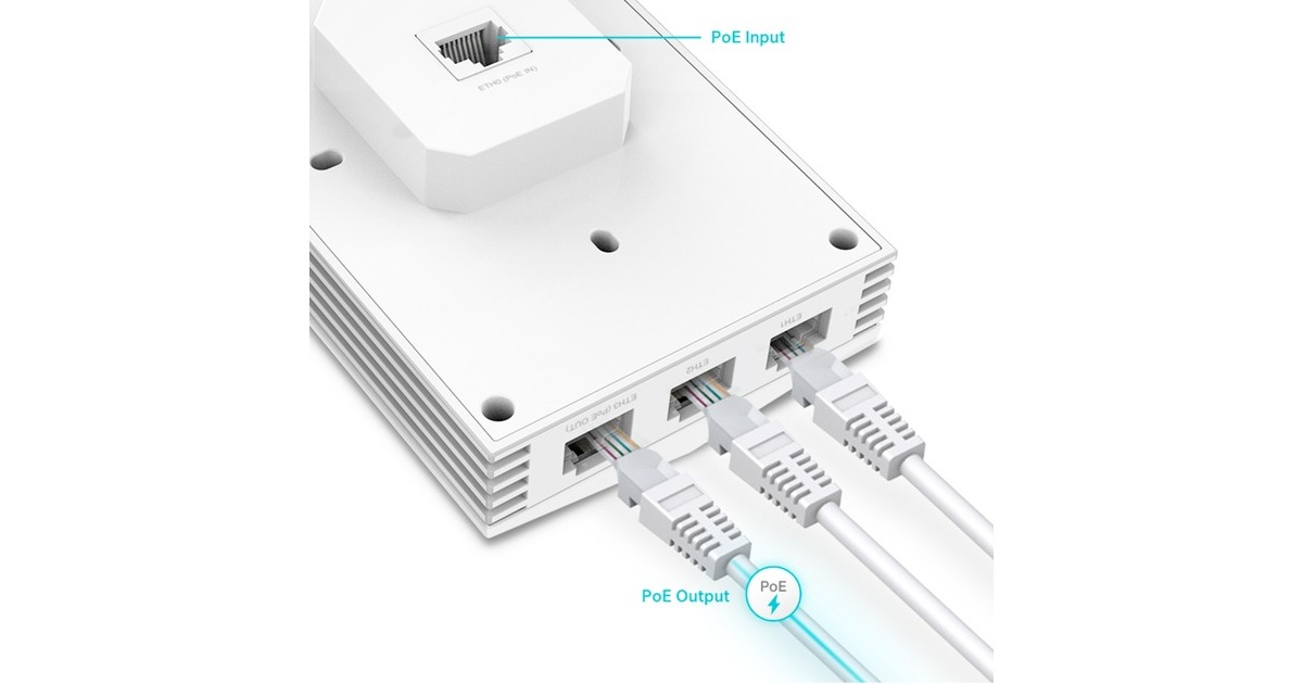 TP-LinkEAP655-Wall AX3000 Wall Plate WiFi 6 access point