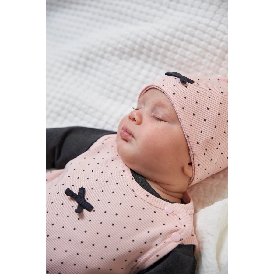 Feetje Strampler 2-tlg. Dots rosa