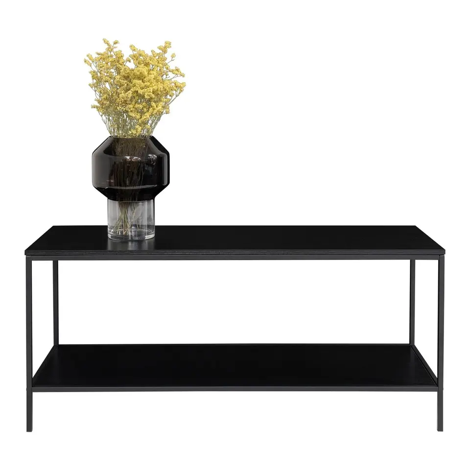 Tv-Meubel Zwart - Metaal & Melamine - Kast Vita