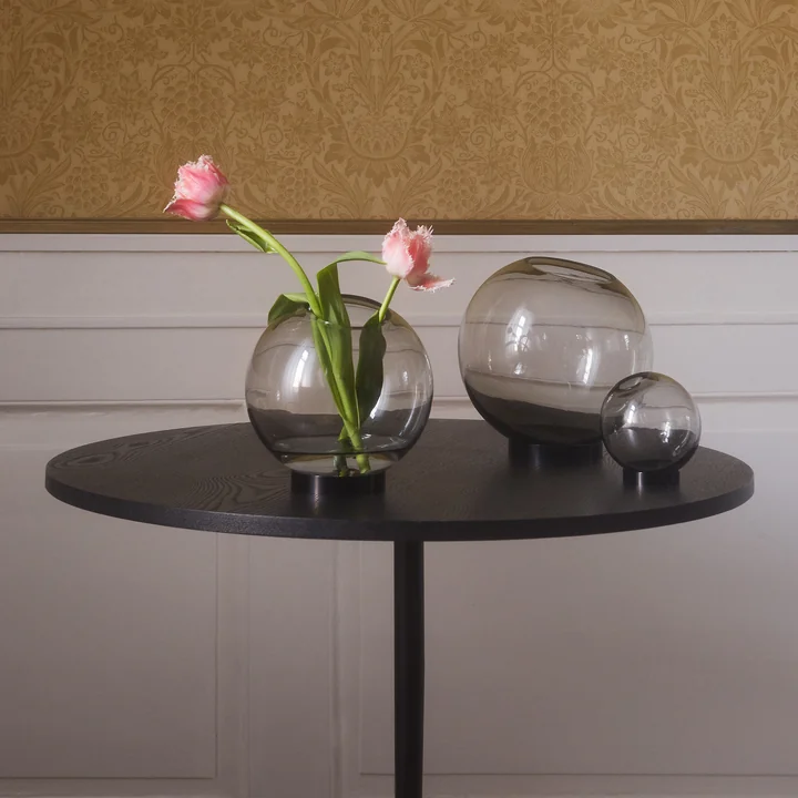AYTM - Globe Vase large, Ø 21 x H 21 cm, forest / gold
