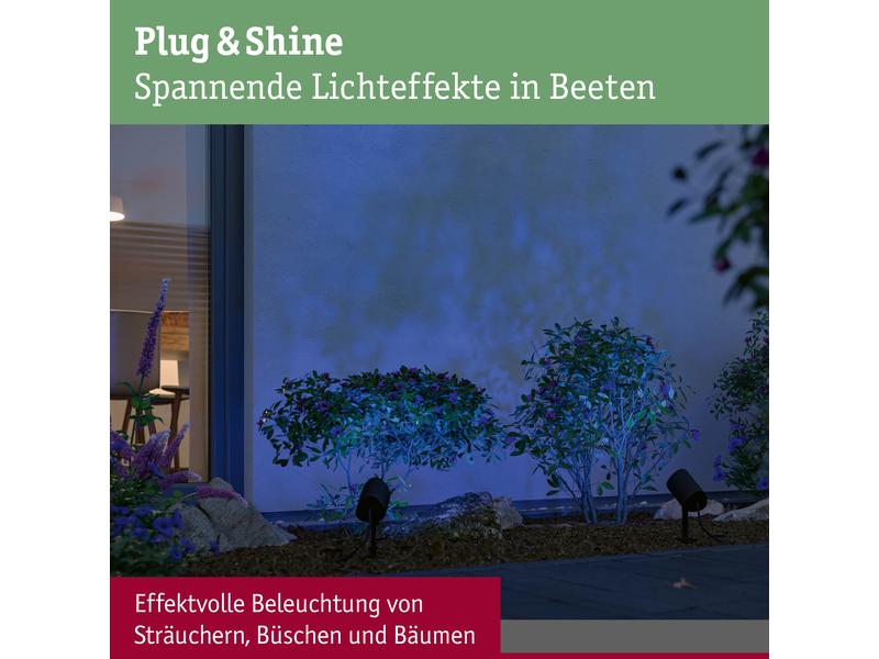 Paulmann Outdoor Gartenspot Plug & Shine Shira, RGBW, 6.5W, LED Gartenstrahler