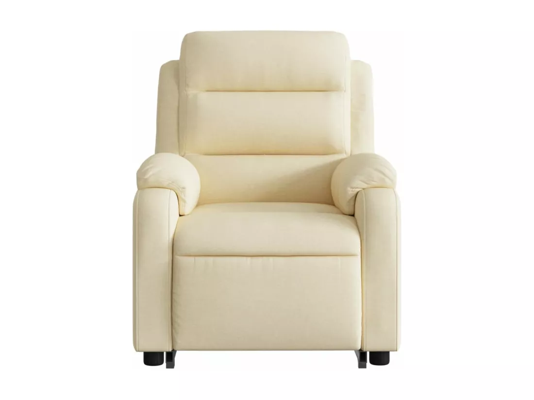 Fauteuil inclinable massant Crème Tissu