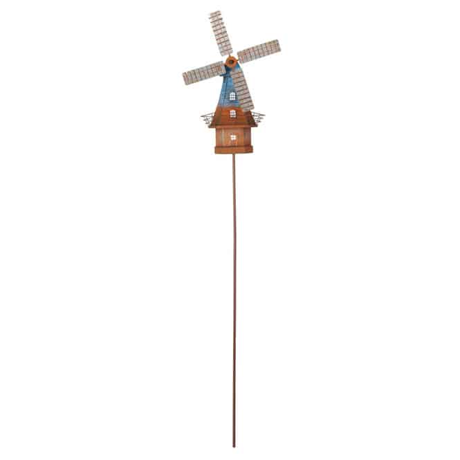 Gartenstecker - Windmühle - aus Metall - ca. 29 x 6,5 x 123 cm