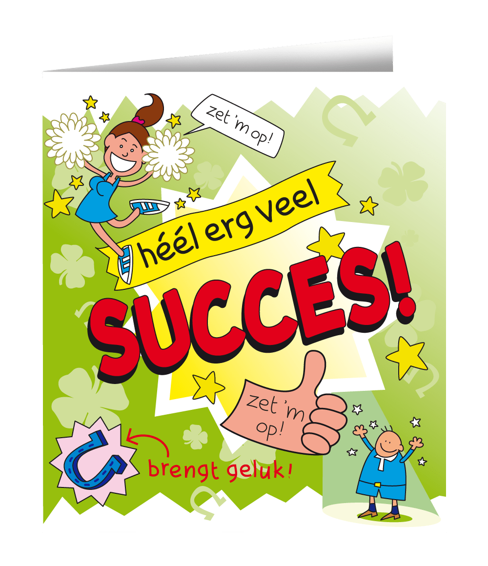 Wenskaart Succes 16,5cm