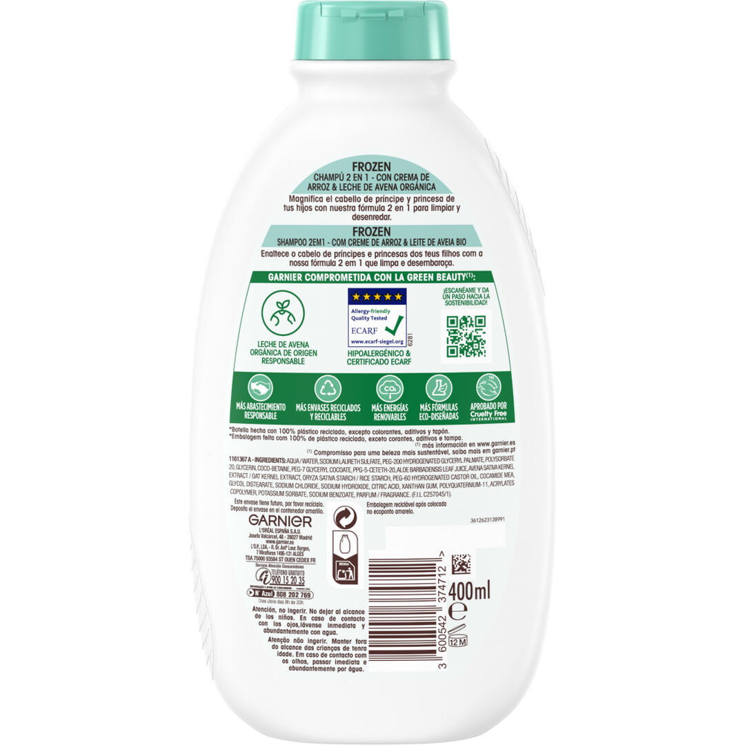 GARNIER  Ultra Suave Champô Crianças 2 em 1 Delicadeza de aveia - 400ml