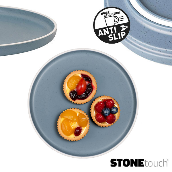 Assiette à dessert Mélamine 20cm DOLOMIT Bleue