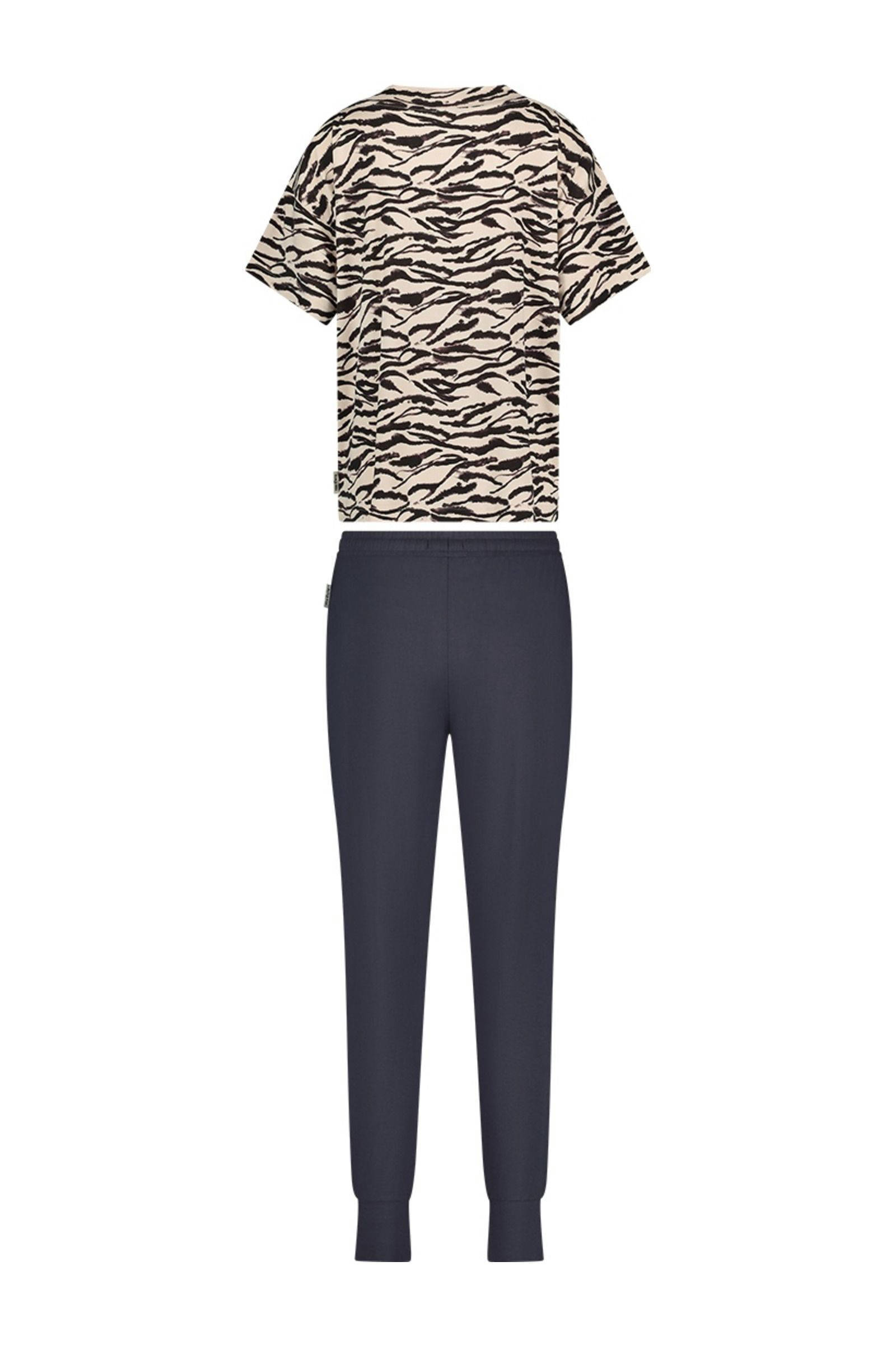 ten Cate pyjama donkergrijs/ecru/zwart
