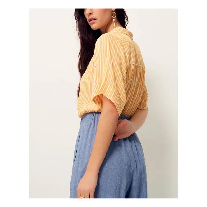 Sessùn Chemise Ambroggio Rayures | Jaune