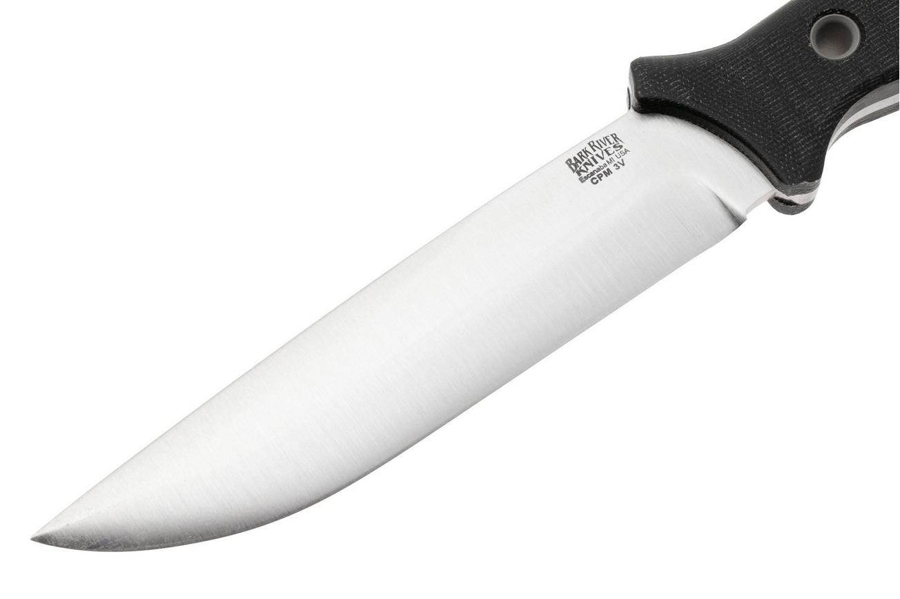 Bark River Gen 2 Bravo 6 CPM 3V, Black Canvas Micarta, outdoormes