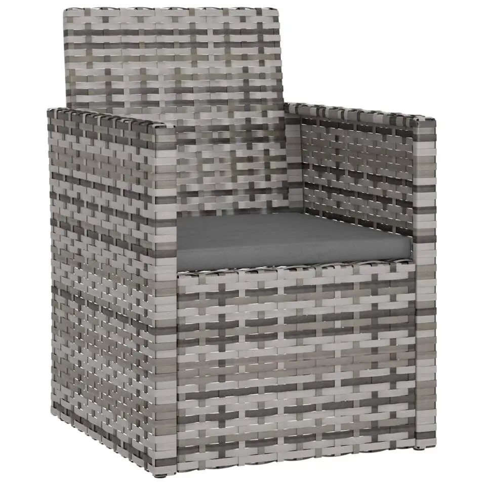 vidaXL - Loungeset - Grijs - Poly rattan