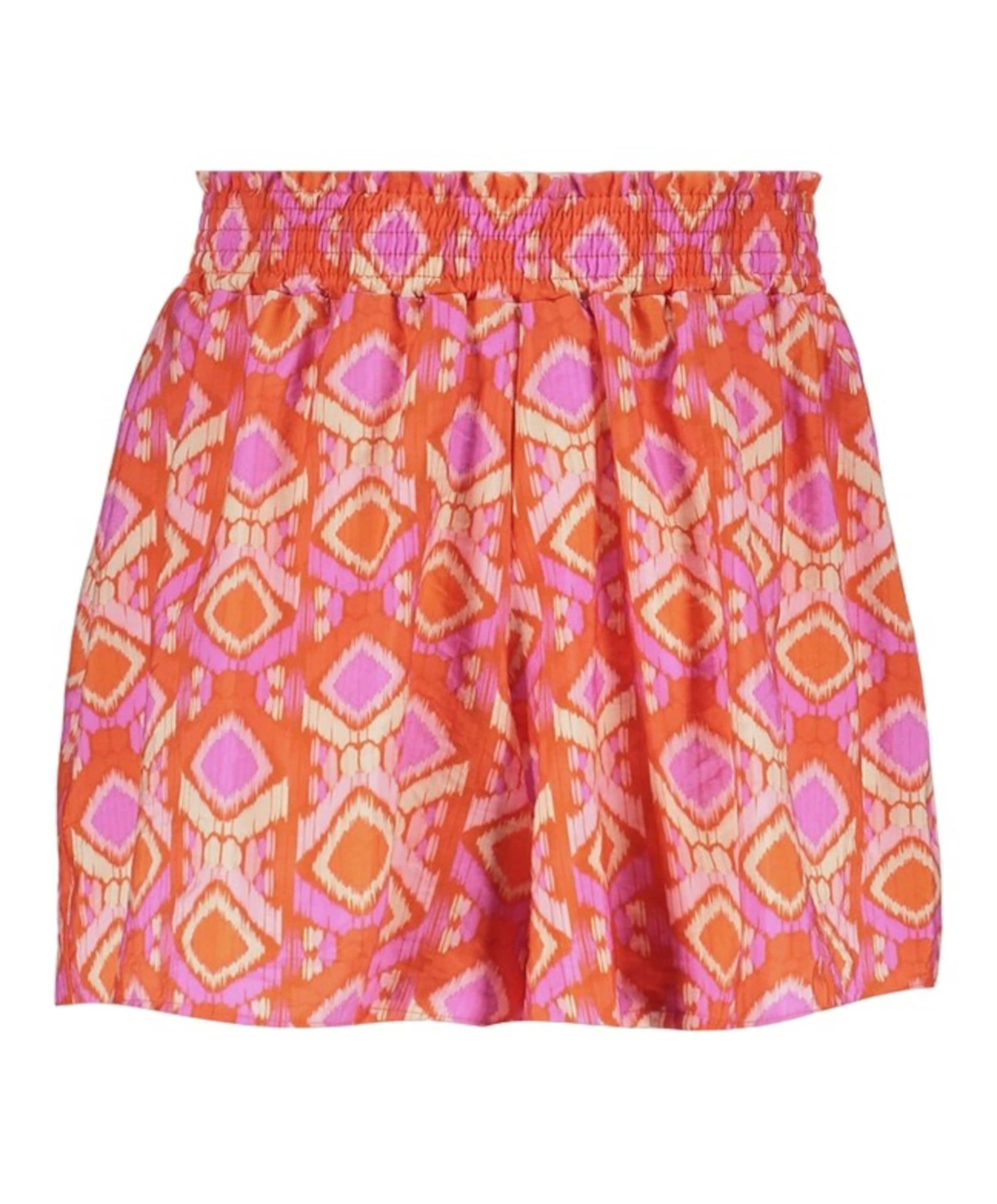 Geisha wide all over print meisjes korte broek rood