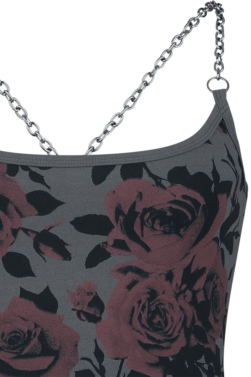 Haut avec chaînes & imprimés roses | Rock Rebel by EMP Top