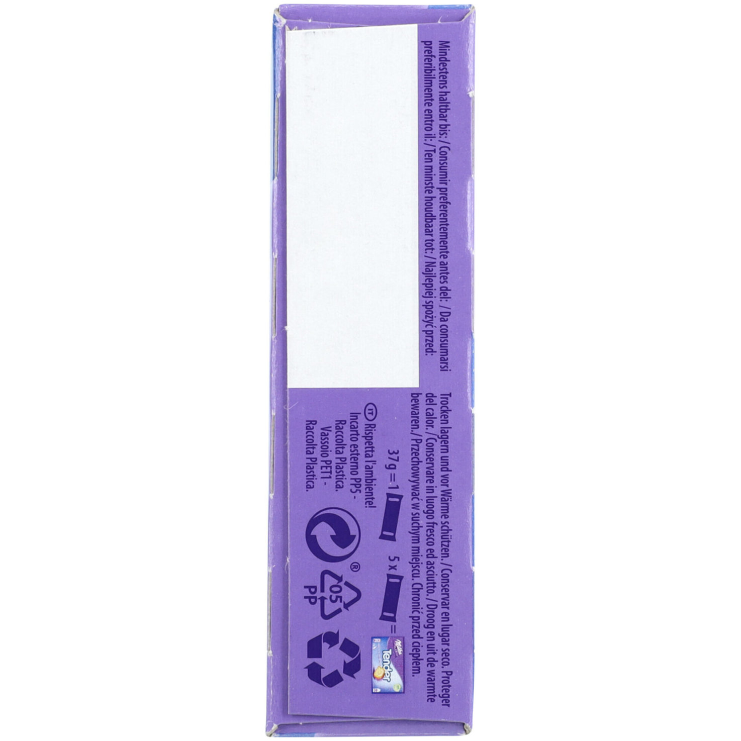 Milka Schokoladenriegel Tender Milch 5x37g