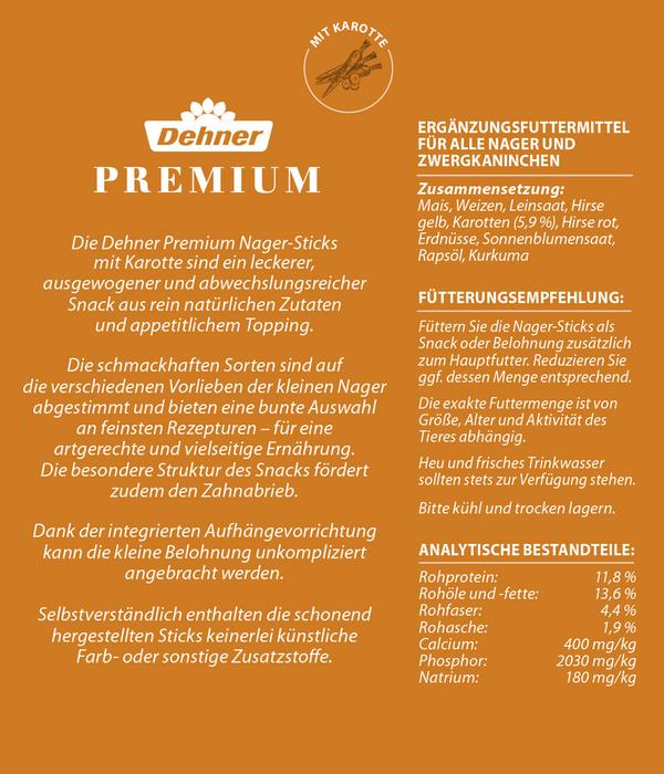 Dehner Premium Nager-Sticks, 3 x 150 g