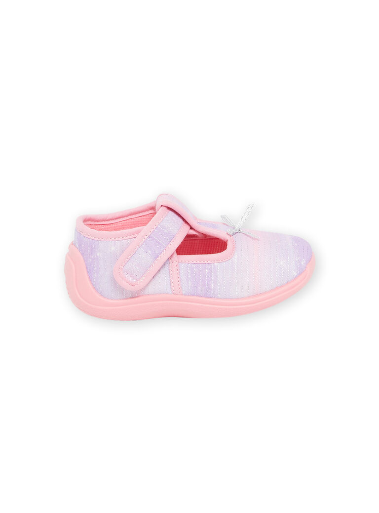Chaussons roses et violets forme salomé