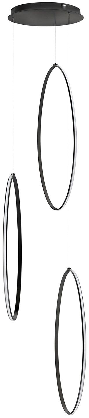 Hanglamp Zwart Olympia Oval ⌀56  cm